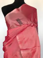Light Pink Chinnalapattu Silk Saree with Handwoven Buttas - Image 3
