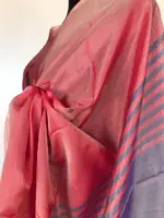 Light Pink Chinnalapattu Silk Saree with Handwoven Buttas - Image 7