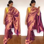 Purple Banarasi Silk Saree with Gold Zari Weaves - Image 2