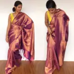 Purple Banarasi Silk Saree with Gold Zari Weaves