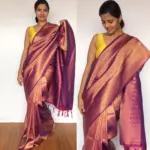 Purple Banarasi Silk Saree with Gold Zari Weaves - Image 3