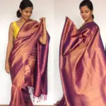 Purple Banarasi Silk Saree with Gold Zari Weaves - Image 4
