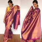 Purple Banarasi Silk Saree with Gold Zari Weaves - Image 5