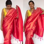 Pink Banarasi Silk Saree with Gold Zari Weaves - Image 3