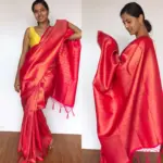 Pink Banarasi Silk Saree with Gold Zari Weaves - Image 5