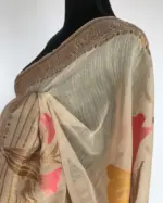 Cream Cotton Silk Saree with Antique Gold Zari Weaves - Image 5