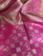Gold Kora Silk Saree with Gold Zari Weaves - Image 10