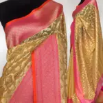 Butter Yellow Kora Silk Saree with Silver Zari Weaves - Image 2
