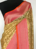Butter Yellow Kora Silk Saree with Silver Zari Weaves - Image 3