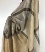 Off white Pure Linen Saree - Image 4