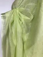 Pastel Green Linen Saree - Image 6