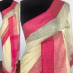 Pastel Yellow Pure Linen Saree