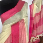 Pastel Yellow Pure Linen Saree - Image 2