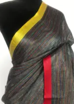 Multicolor Pure Linen Saree - Image 3