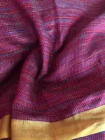 Multicolor Pure Linen Saree - Image 6