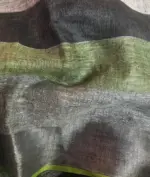 Multi Color Pure Linen Saree - Image 7