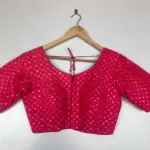 Hot Pink Raw Silk Blouse - Image 3