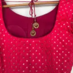 Hot Pink Raw Silk Blouse - Image 8