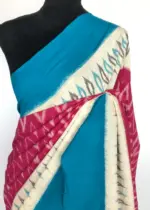Pink Ikat Cotton Saree