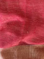 Chiku Brown Pure Linen Saree - Image 4