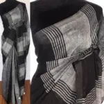 Black Linen Saree