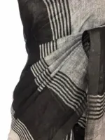 Black Linen Saree - Image 5
