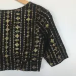 Black Georgette Blouse with Sequins Embroidered all over - Image 2