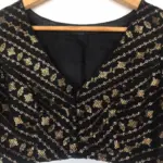 Black Georgette Blouse with Sequins Embroidered all over - Image 6