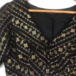 Black Georgette Blouse with Sequins Embroidered all over - Image 9