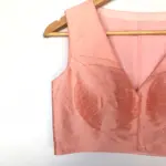 Peach Raw Silk Blouse