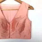 Peach Raw Silk Blouse - Image 3