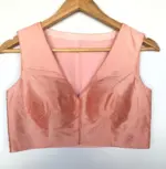 Peach Raw Silk Blouse - Image 5