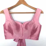 Baby Pink Raw Silk Blouse - Image 3