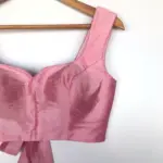 Baby Pink Raw Silk Blouse - Image 4