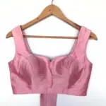 Baby Pink Raw Silk Blouse - Image 2