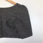 Black Chequered Cotton Blouse - Image 4