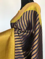 Navyblue Kora Silk Saree with Gold Zari Weaves - Image 5