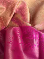 Neon Green Kora Silk Saree with Gold Zari Weaves - Image 7