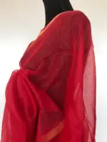 Red Kota Cotton Saree - Image 6