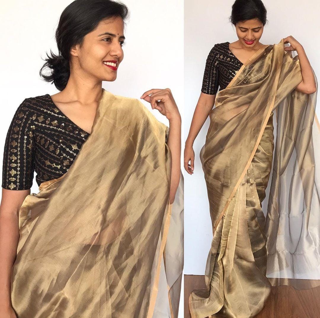 Buy Metallic Sarees for Women by Juhi Collection Online | Ajio.com