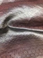 Grey Chiniya Silk Saree with Golden Zari Stripes - Image 4