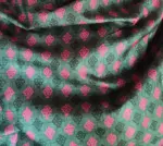 Dark Green Banarasi Silk Saree with Printed Florals - Image 7