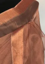 Copper Tissue Silk Saree with Copper Zari Weaves - Image 5