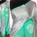 Silver Kora Silk Saree woven in Silver Zari