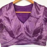 Purple Banarasi Brocade Silk Blouse - Image 2