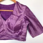 Purple Banarasi Brocade Silk Blouse - Image 3