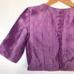 Purple Banarasi Brocade Silk Blouse - Image 4