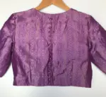 Purple Banarasi Brocade Silk Blouse - Image 6