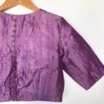 Purple Banarasi Brocade Silk Blouse - Image 5