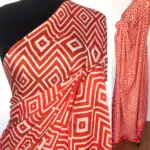 Multicolored Printed Satin Saree - Image 2